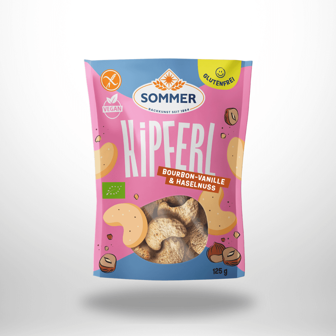 Sommer Kipferl Bourbon Vanille & Haselnuss Bio 125g – Bild 1