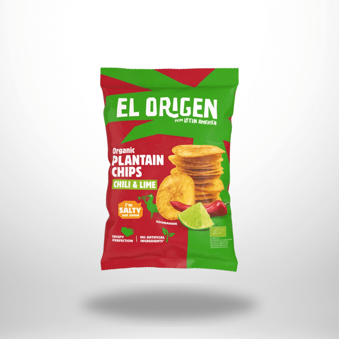 El Origen Kochbananen Chips Chili Lime Bio 80g – Bild 1