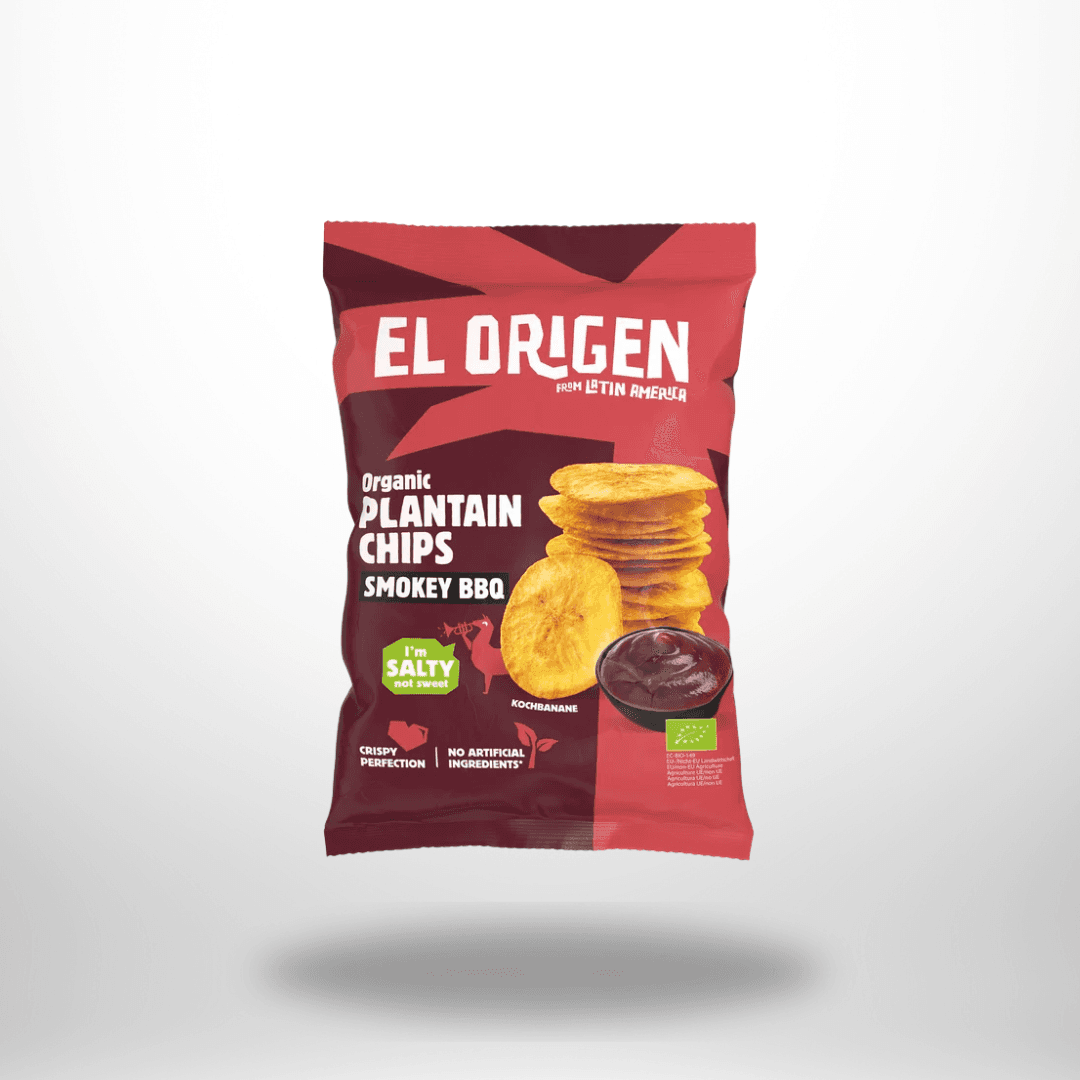 El Origen Kochbananen Chips BBQ Bio 80g – Bild 1