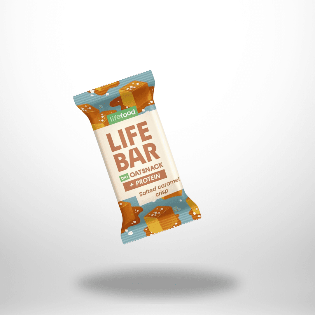 Lifebar OatSnack Protein Caramel Crisp Bio 40g – Bild 1