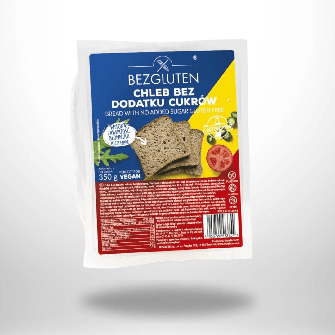 BezGluten Brot ohne Zuckerzusatz 350g