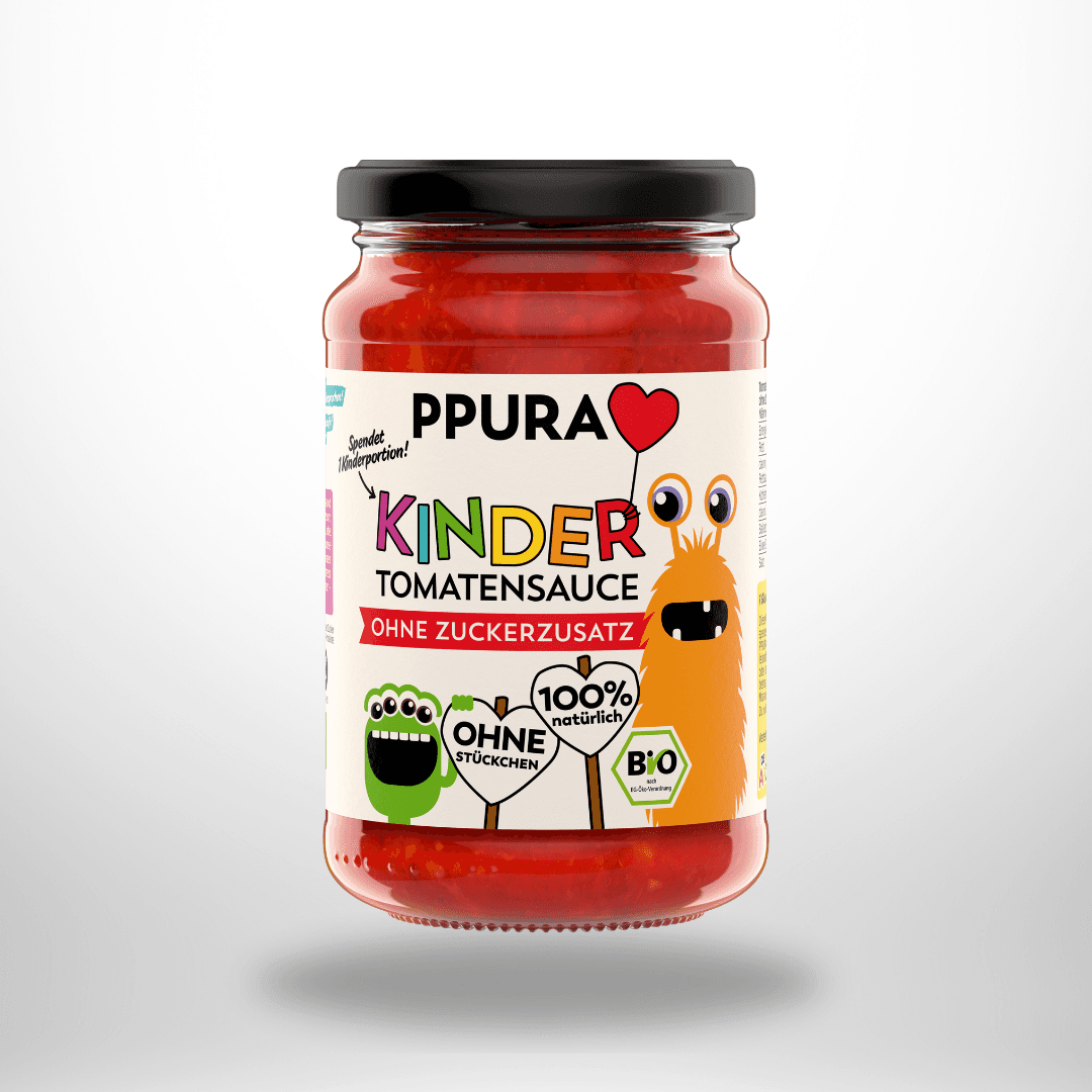 PPURA Bio Sugo Kinder - Tomatensauce ohne Zuckerzusatz 340g