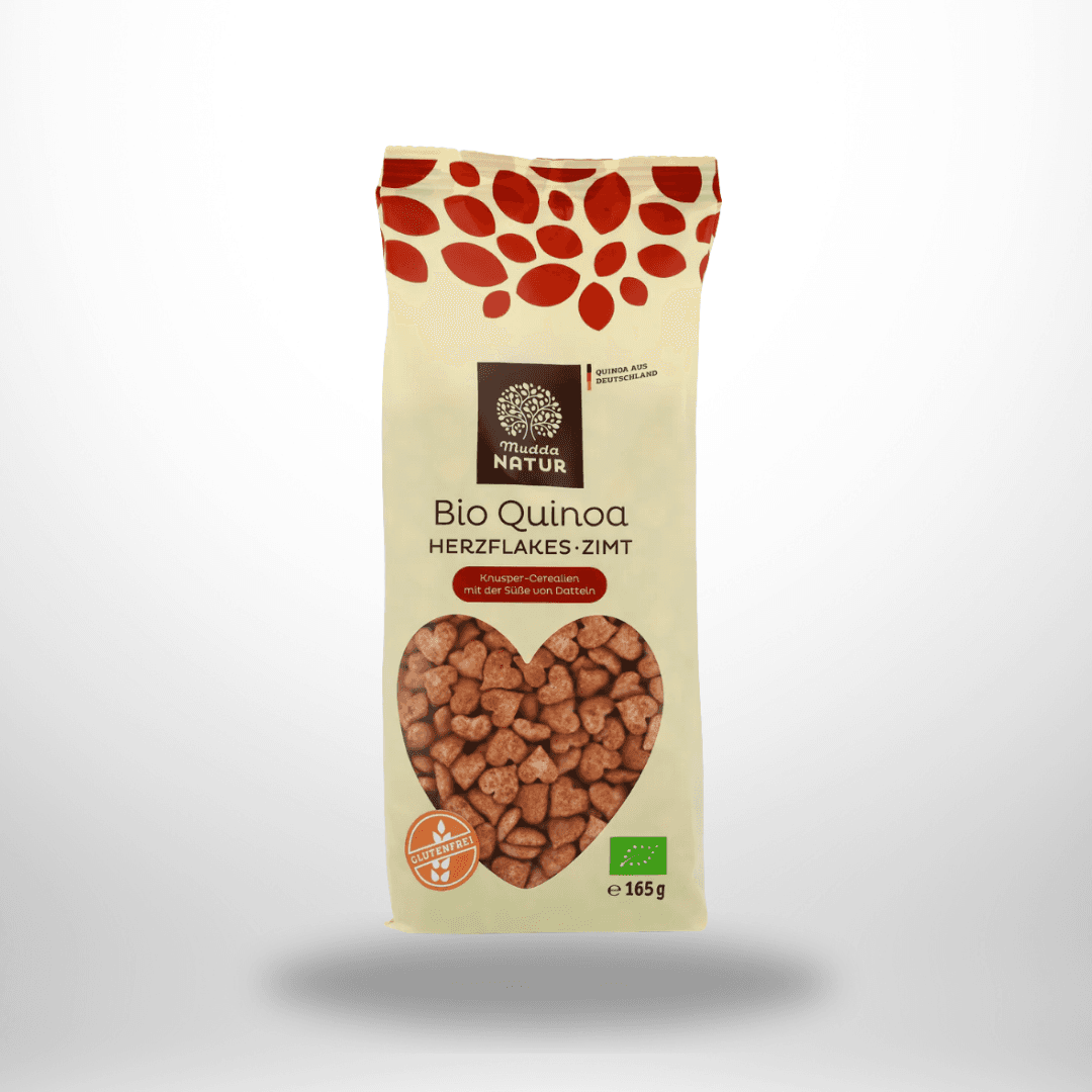 Mudda Natur Quinoa Herzflakes Zimt Bio 165g