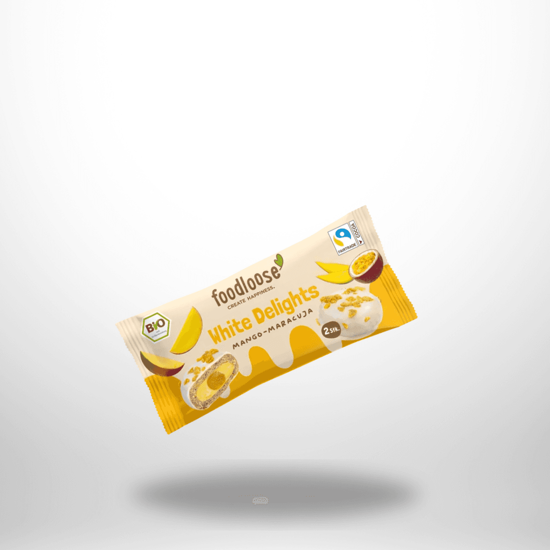 foodloose White Delights Mango-Maracuja Bio 40g