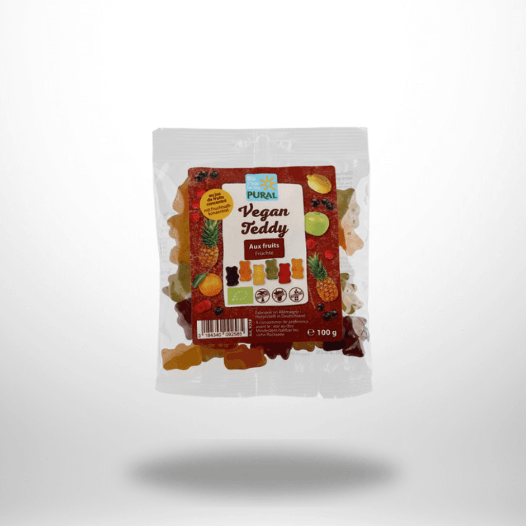Pural Vegan Teddy Fruchtgummi ohne Gelatine Bio 100g