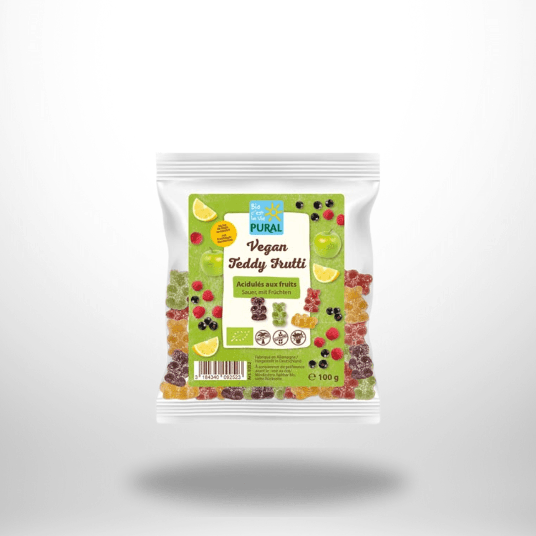 Pural Vegan Teddy Frutti sauer Bio 100g