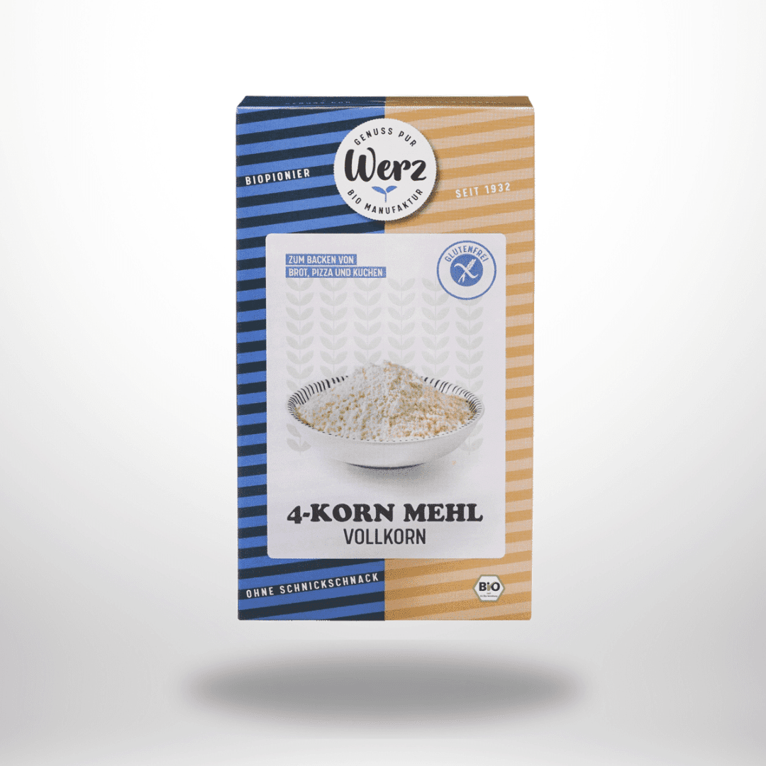 Werz 4-Korn Bio Vollkorn Mehl 500g