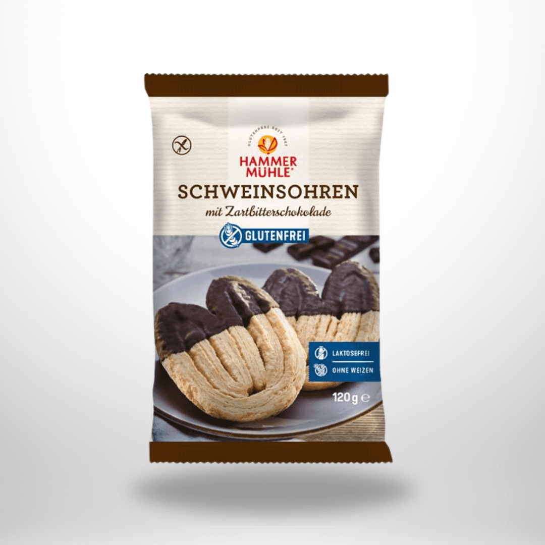 Hammermühle Schweinsohren mit Zartbitterschok 120g