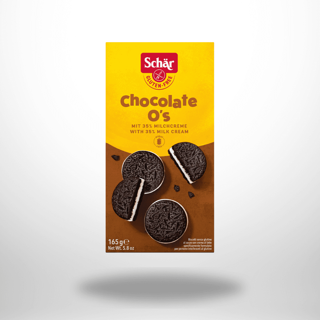 Schär Chocolate O's Sandwichkeks mit Milchcreme 165g