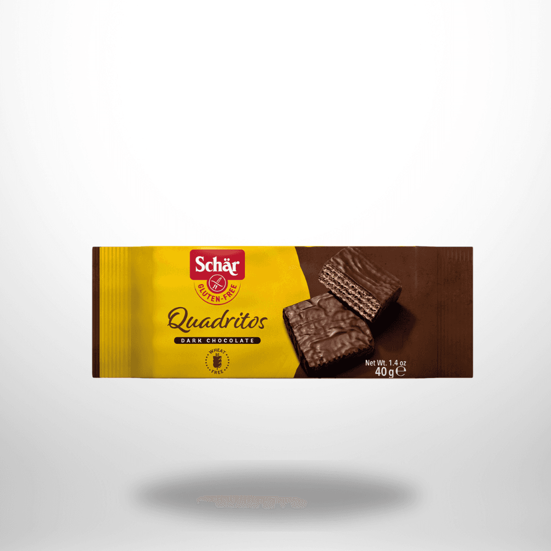 Schär Quadritos Kakaocremewaffeln in Zartbitterschokolade 40g
