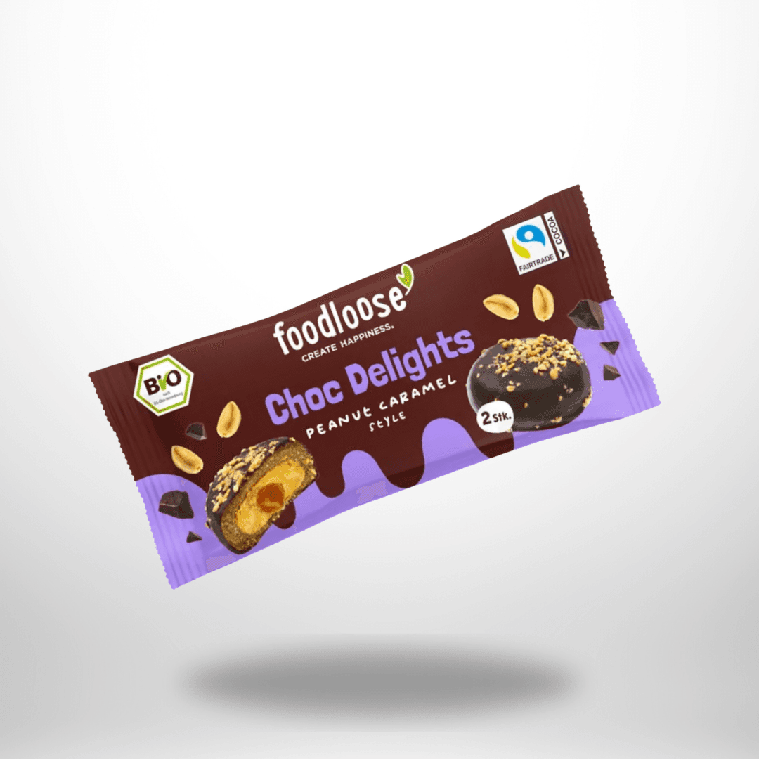 foodloose Choc Delights Peanut Caramel Bio (2 Stück) 40g