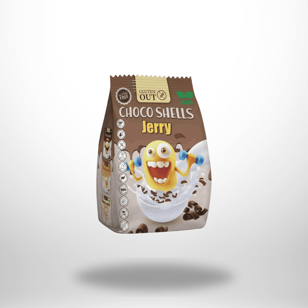 Gluten Out Jerry Choco Shells 375g