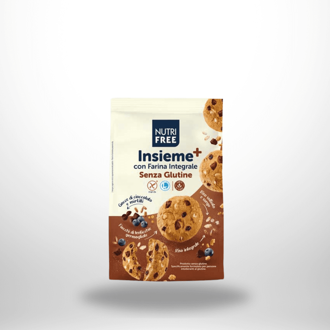 Nutrifree Insieme Vollkornkekse mit Schokolade und Blaubeeren 240g – Bild 1