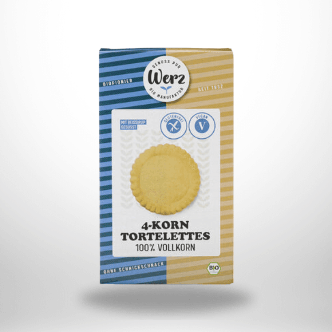 Werz 4-Korn Tortelettes Vollkorn (6 Stück) Bio 125g