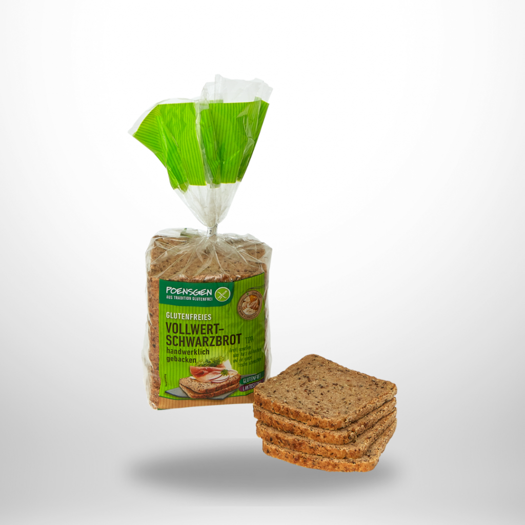 Poensgen Vollwert-Schwarzbrot glutenfrei 500g
