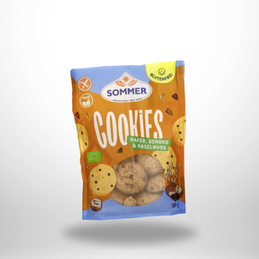 Sommer Cookies Hafer Schoko Haselnuss