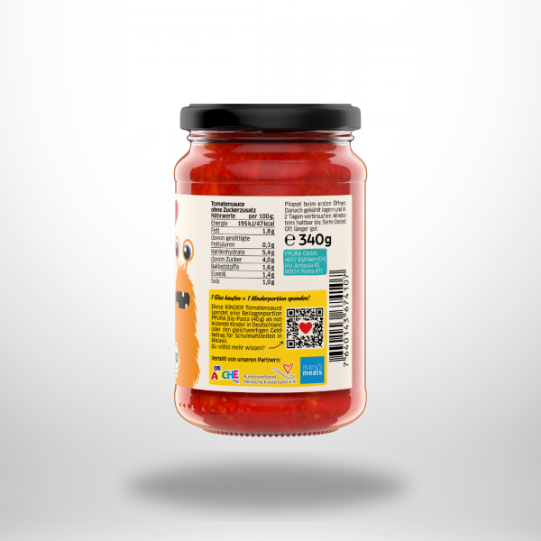 PPURA BIO Sugo Kinder - Tomatensauce ohne Zuckerzusatz – Bild 3