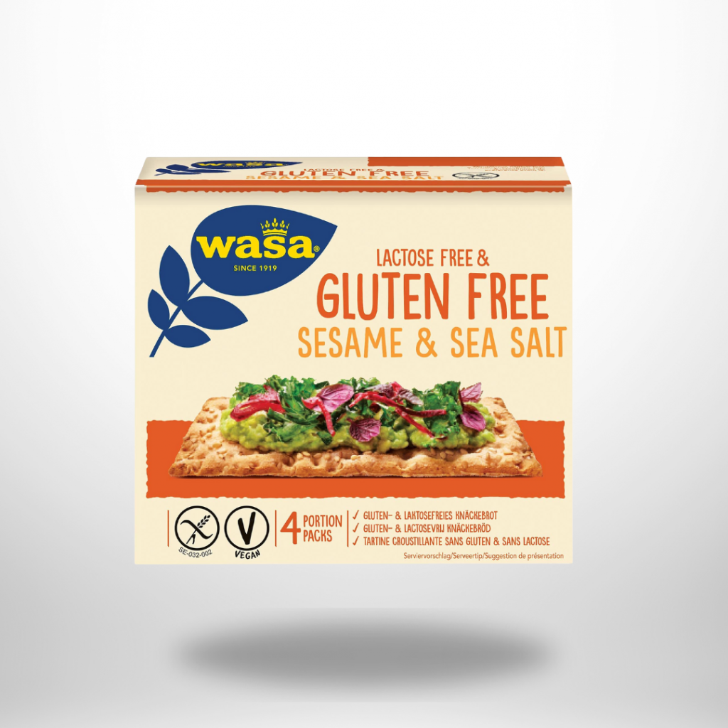 Wasa glutenfreies Knäckebrot Sesam und Meersalz