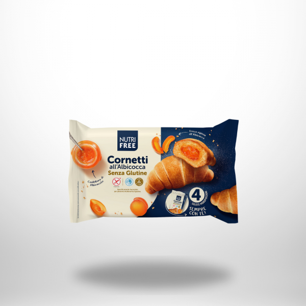 Nutrifree Cornetti all’Albicocca Multipack – glutenfreier Cornetto mit Aprikosenfüllung, 4 Stück