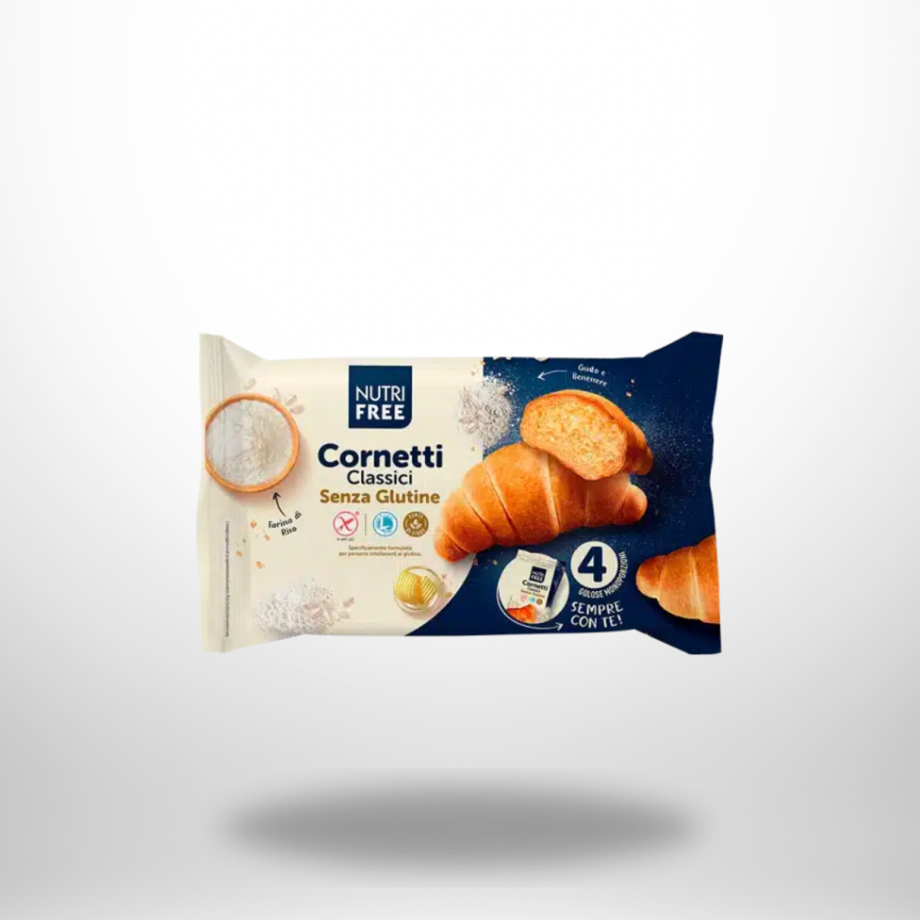 Nutrifree Cornetti Classici Multipack – gluten- und laktosefreie Cornetti, 4 Stück