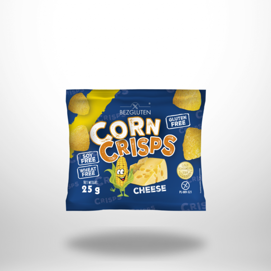 Bezgluten Corn Crisps Cheese 25 g – glutenfreier Maissnack mit Käsegeschmack