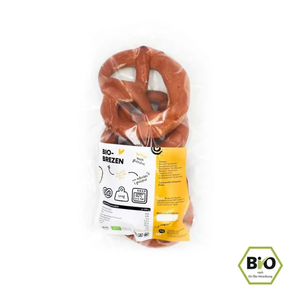 Echt Jetzt Bio Brezen – 4 Stück glutenfreie Brezen, goldbraun gebacken mit Brezellauge