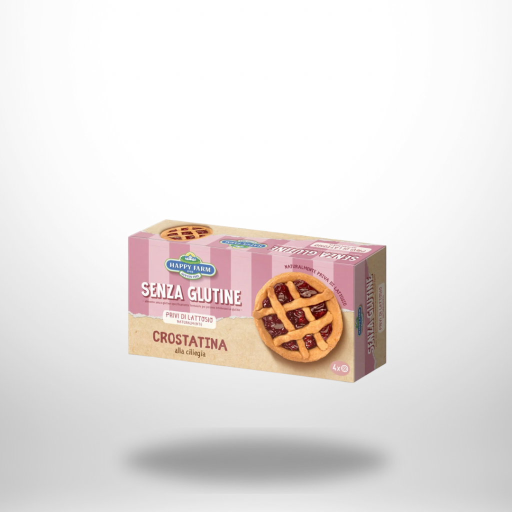 Happy Farm Crostatine alla Ciliegia – glutenfreie Törtchen mit 30 % Kirschfüllung, 180 g