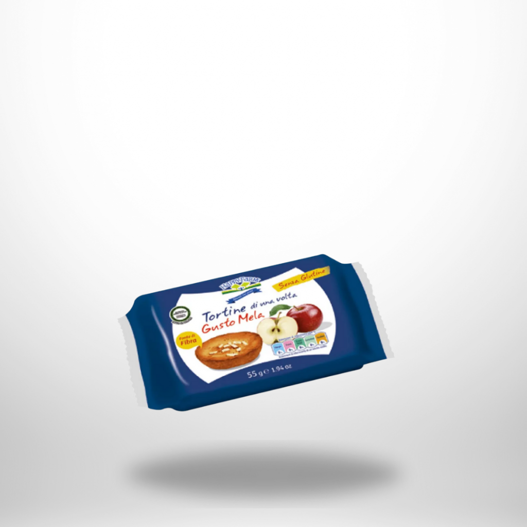 Happy Farm Tortine alle Mele – glutenfreies Törtchen mit Apfelkonfitüre, 55 g