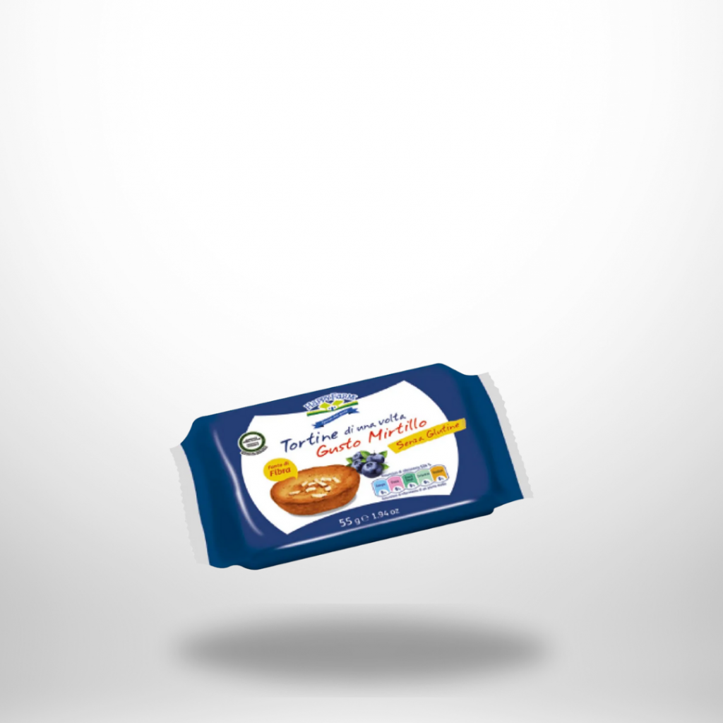 Happy Farm Tortine al Mirtillo – glutenfreies Törtchen mit Blaubeerkonfitüre, 55 g