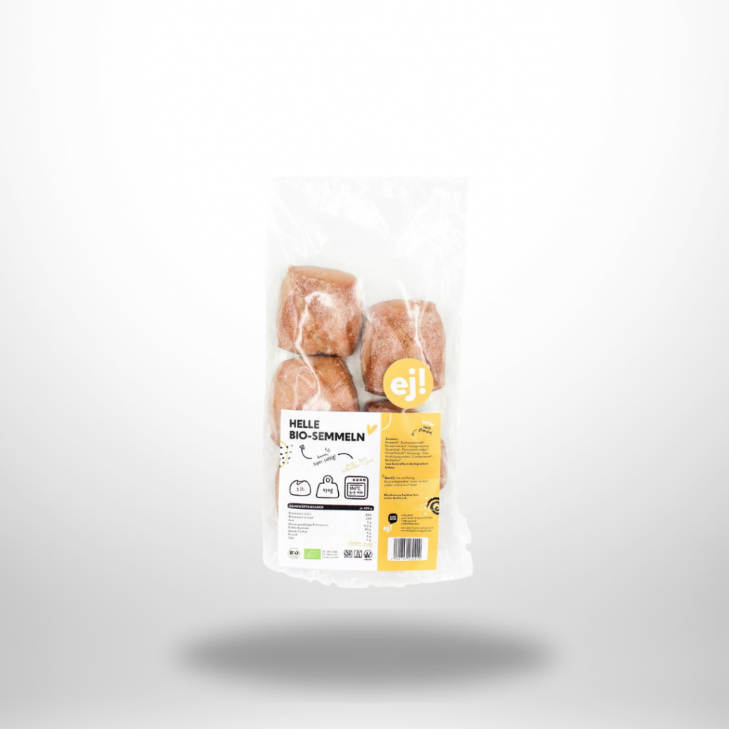 Echt Jetzt Helle Bio Semmeln – 5 Stück glutenfreie Bio-Brötchen. Locker & luftig gebacken, mild im Geschmack und perfekt für Frühstück, Abendessen & Sandwiches.