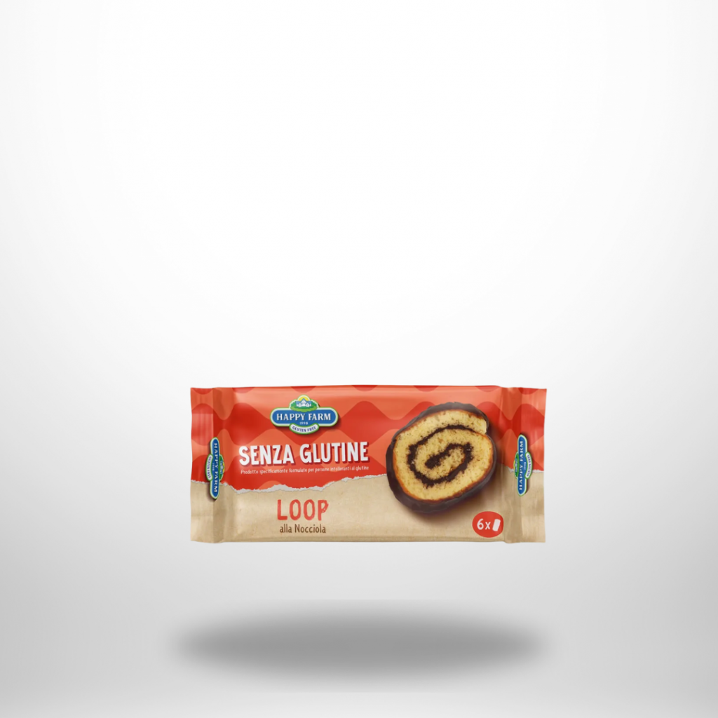 Loop alla Nocciola – glutenfreier Spiral-Snack mit Haselnusscreme und Kakaoumantelung