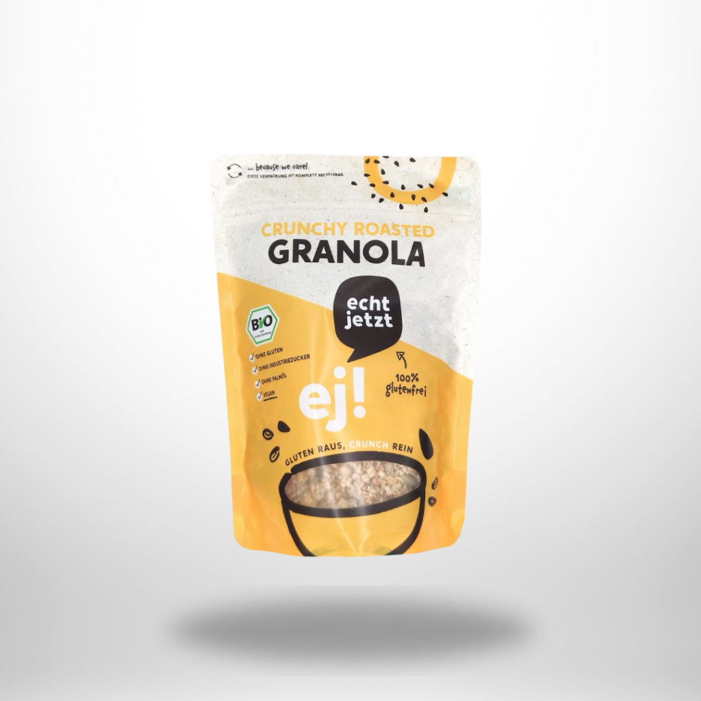cht Jetzt Crunchy Roasted Bio Granola – glutenfreies Granola mit Kernen & Mandeln