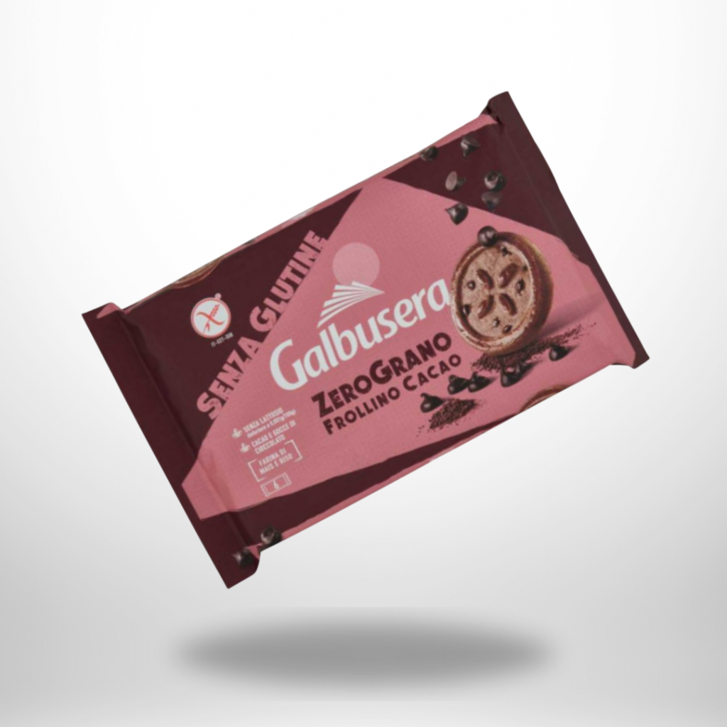 Maismehl 22 % – Reismehl 22 % – Zucker – High-Oleic-Sonnenblumenöl – Kartoffelstärke – Schokolade 10 % (Zucker, Kakaomasse, Kakaobutter, Emulgator: Sojalecithin, natürliches Vanilleextrakt) – frische Eier 3,2 % – Maisstärke – schwach entöltes Kakaopulver 2,6 % – wasserfreies, laktosefreies Butterfett – Honig 1,5 % – Backtriebmittel (Natriumhydrogencarbonat, Ammoniumhydrogencarbonat, Dinatriumdiphosphat) – unraffiniertes Meersalz – Emulgator: Sonnenblumenlecithin – Milcheiweiß – Aromen. Kann Spuren von Haselnüssen und anderen Schalenfrüchten enthalten.