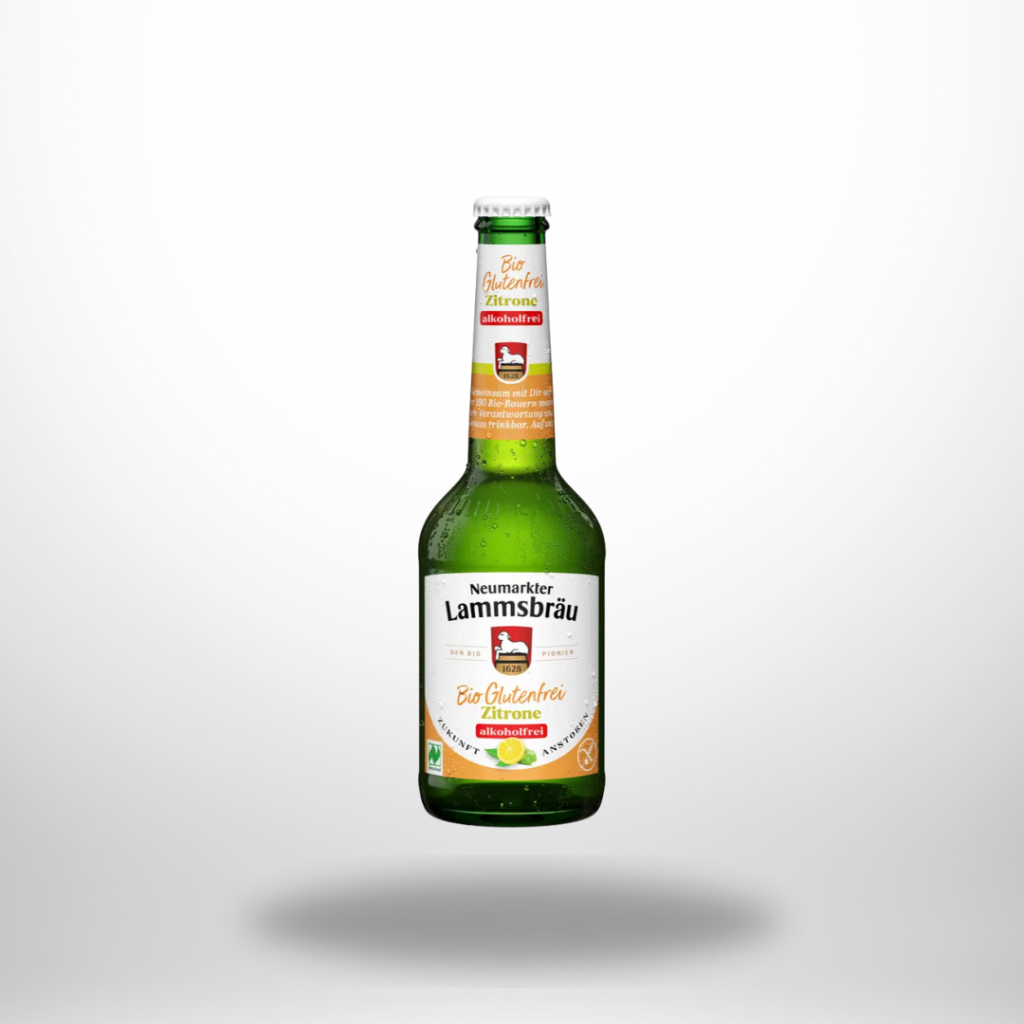 Glutenfrei & alkoholfrei: Neumarkter Lammsbräu Bio Zitrone – erfrischend, leicht & natürlich. Perfekt für bewussten, zitronigen Genuss.