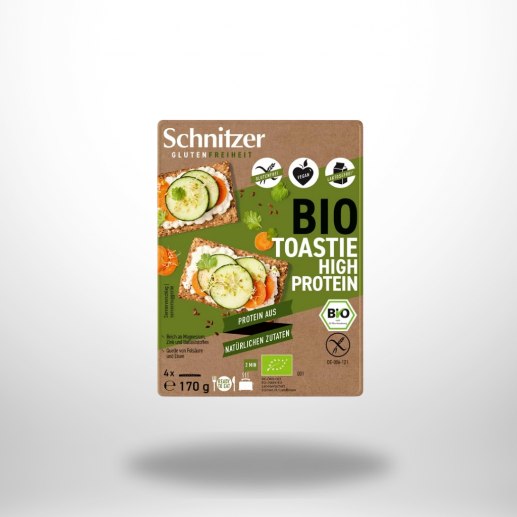 Glutenfreies Schnitzer Bio Toastie High Protein – proteinreich, weich & vielseitig. Perfekt für aktive, bewusste Ernährung.