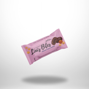 Vegane & glutenfreie LINI’S BITES Bio Pralinis Hazelnut Choco – nussig, schokoladig & natürlich süß mit Datteln. Perfekter Clean-Snack.