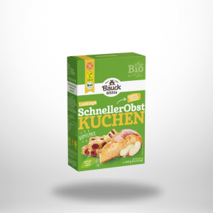 Bauck Backmischung schneller Obstkuchen Bio Glutenfrei (450)