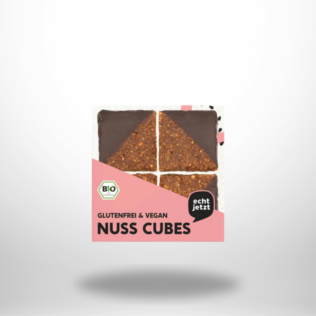 Bio Nuss Cubes frisch gebacken – 4 Stück glutenfrei & vegan