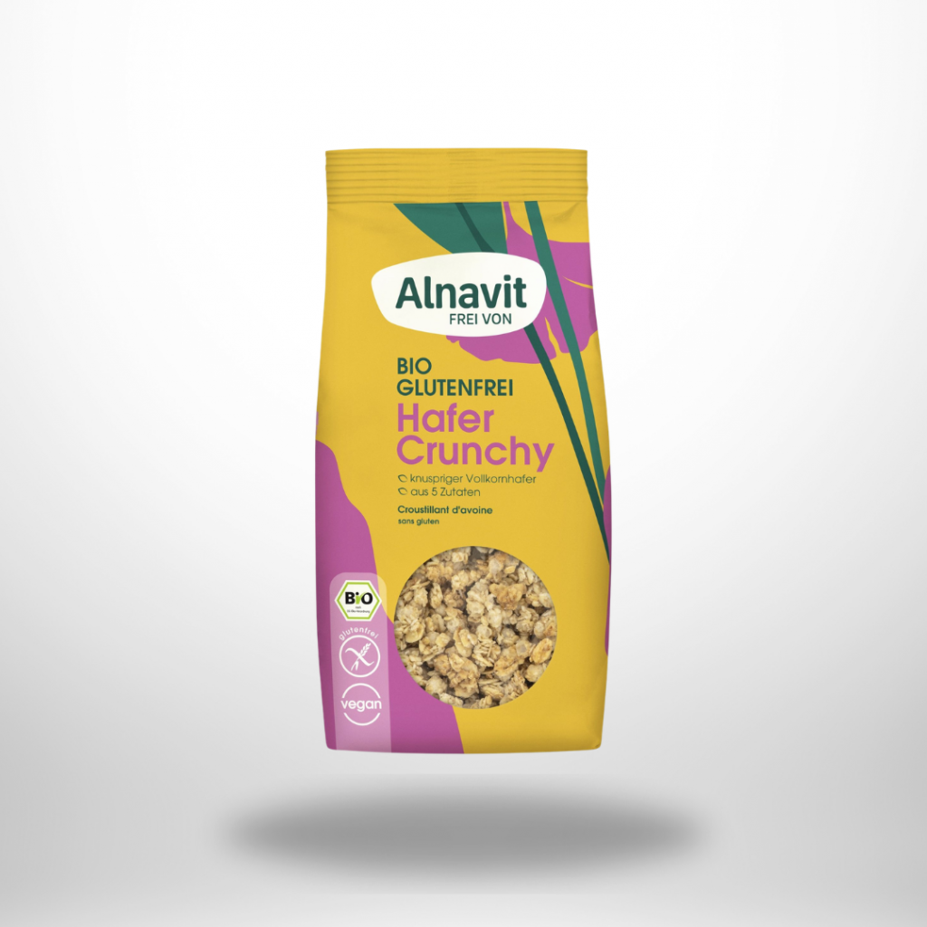 Alnavit Bio Hafer Crunchy glutenfrei – knuspriges Hafermüsli 300 g
