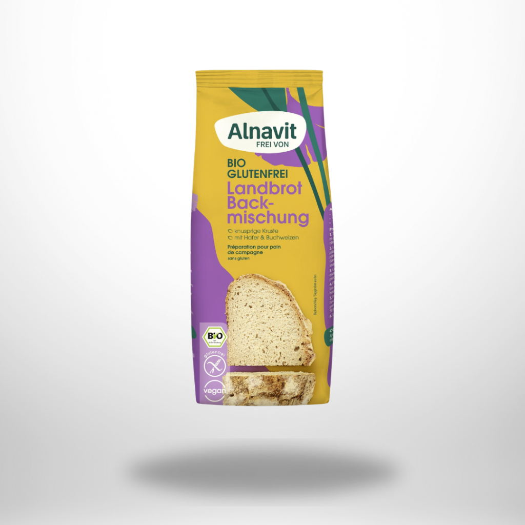 Alnavit Bio Landbrot Backmischung glutenfrei 450 g
