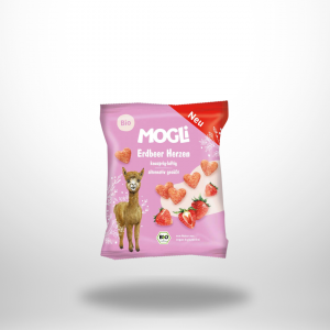MOGLI Kakao Erdbeer Herzen 30g