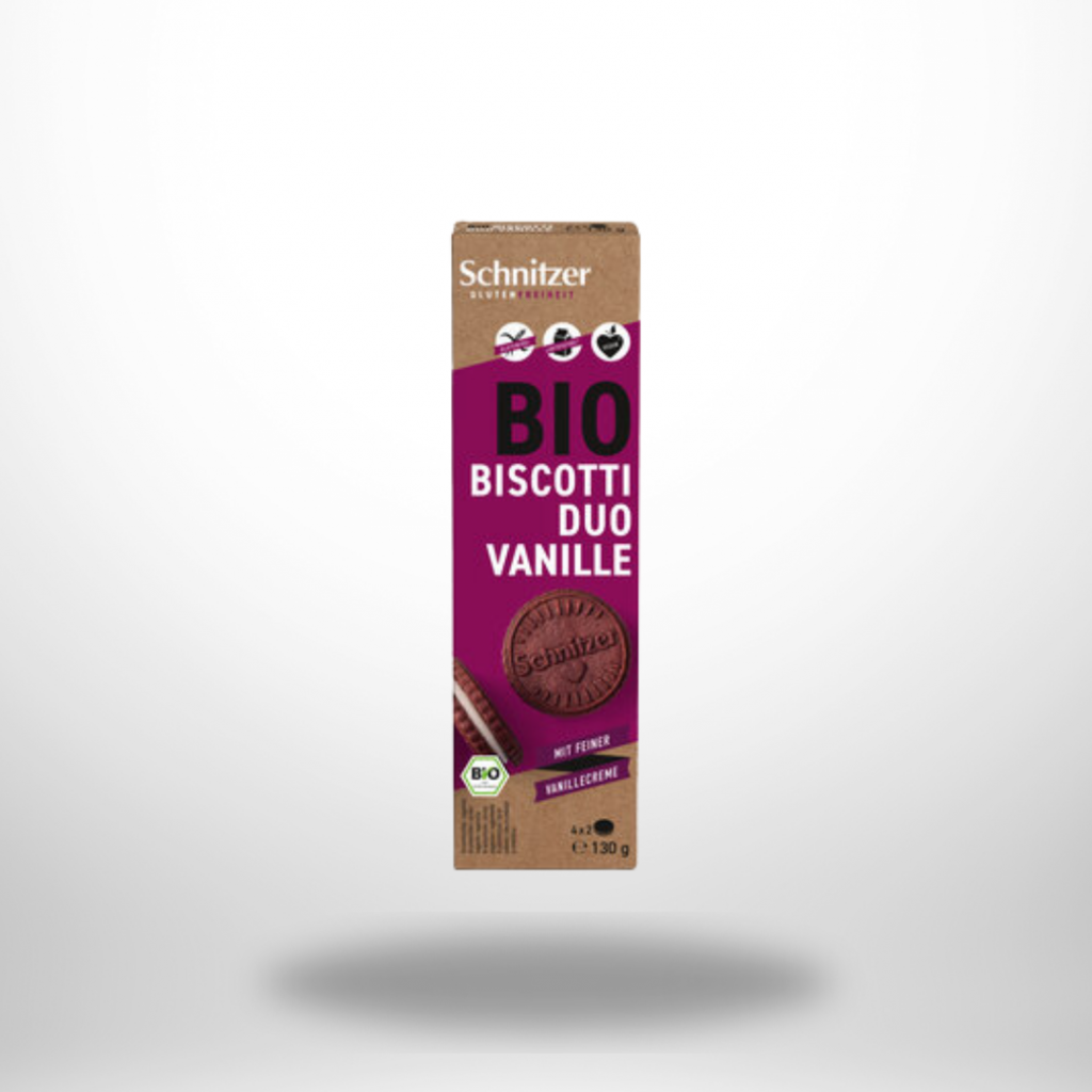 Bio Biscotti Duo Vanille glutenfreie Bio Kekse 130 g